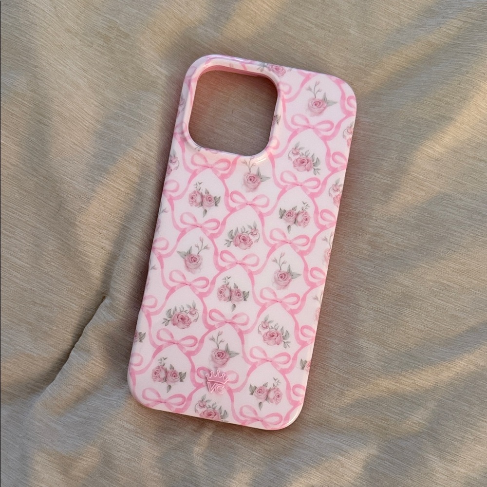 Velvet Caviar Pink Floral iPhone 16 Pro Max Case